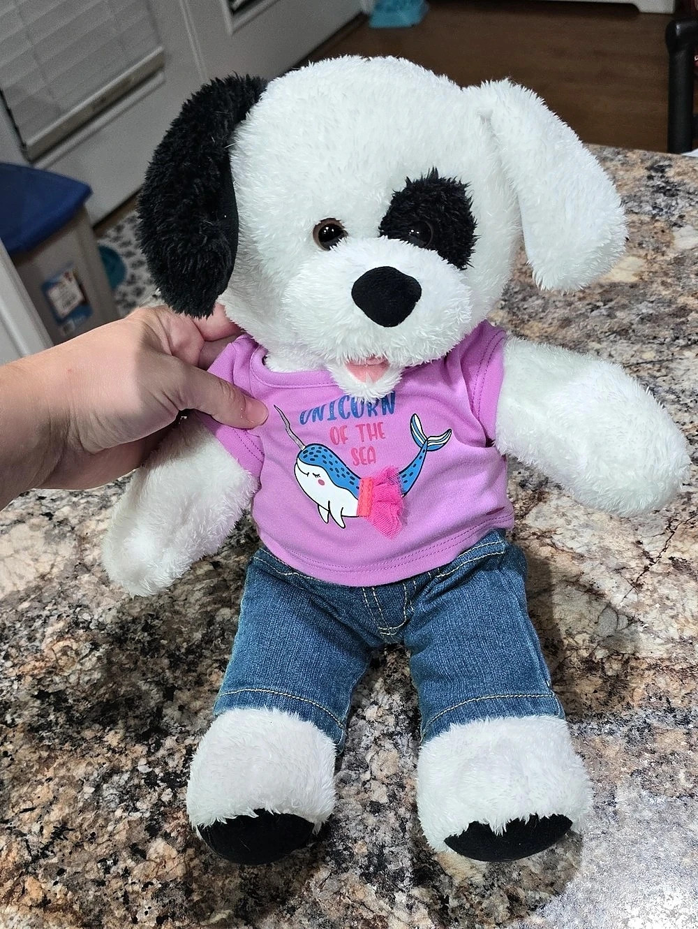 Build-A-Bear Workshop Cookies & Cream Pup Plush Dog